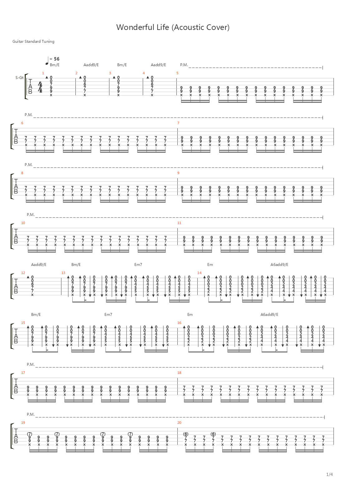 Wonderful Life吉他谱