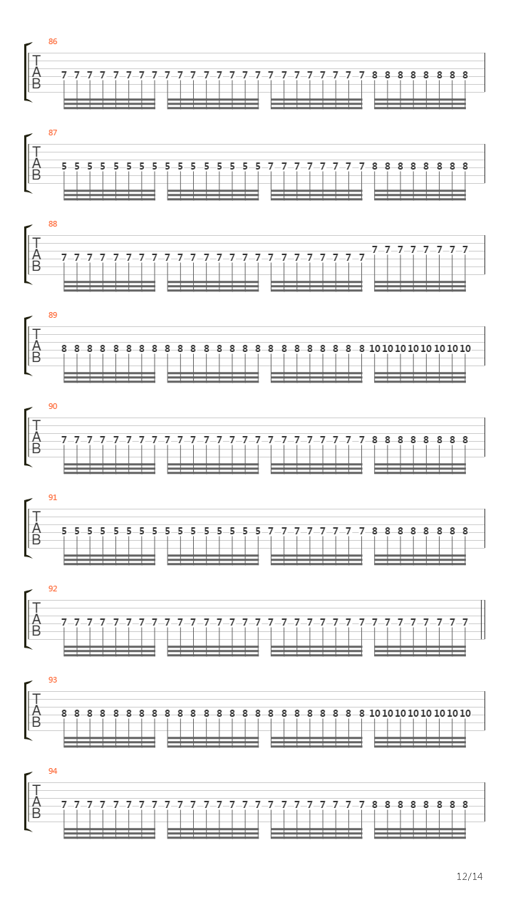 Incised Before Ive Ceased吉他谱