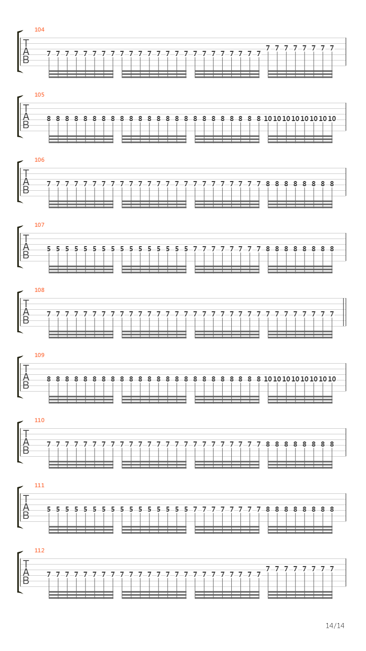 Incised Before Ive Ceased吉他谱