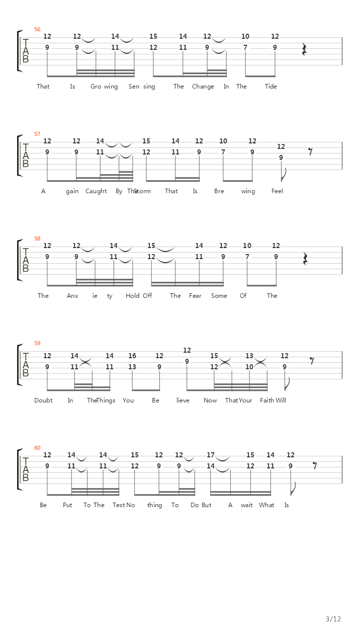 Sign Of The Cross吉他谱