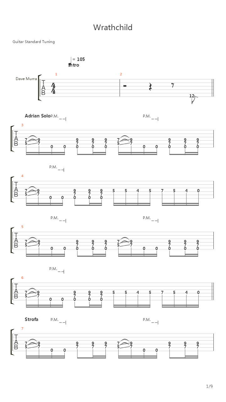 Wrathchild吉他谱