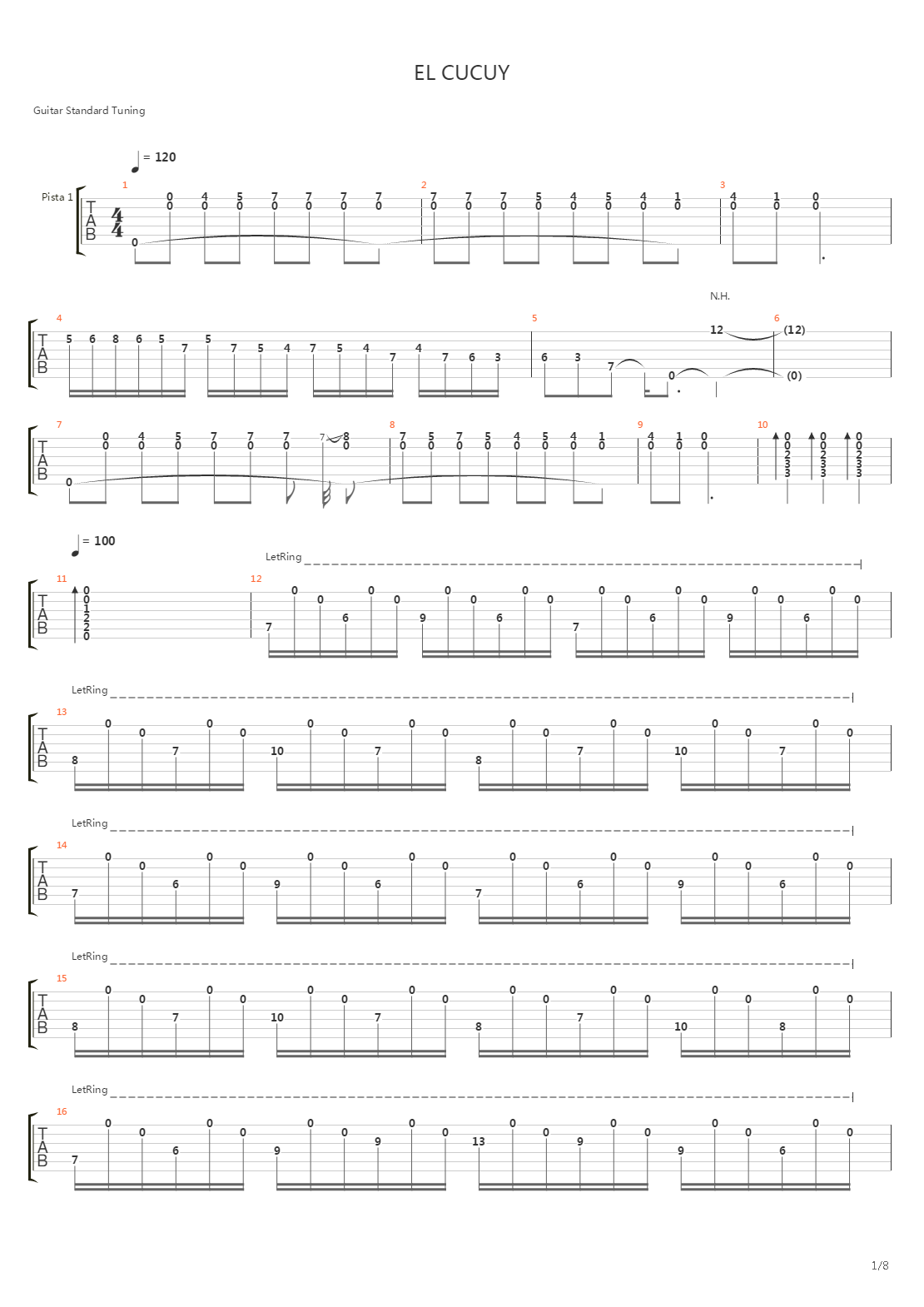 El Cucuy吉他谱