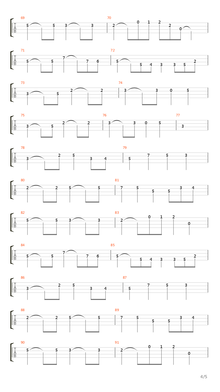 栞(しおり)のテーマ吉他谱