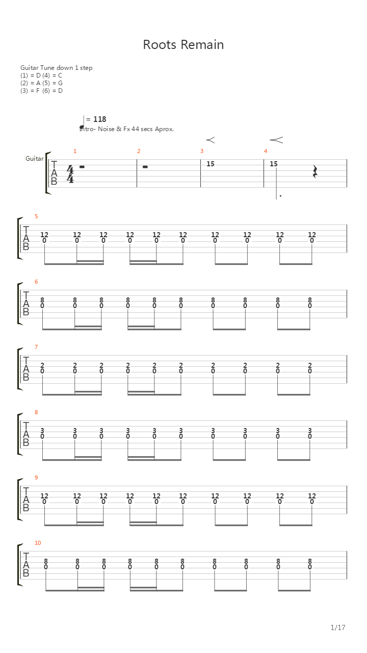 Roots Remain吉他谱