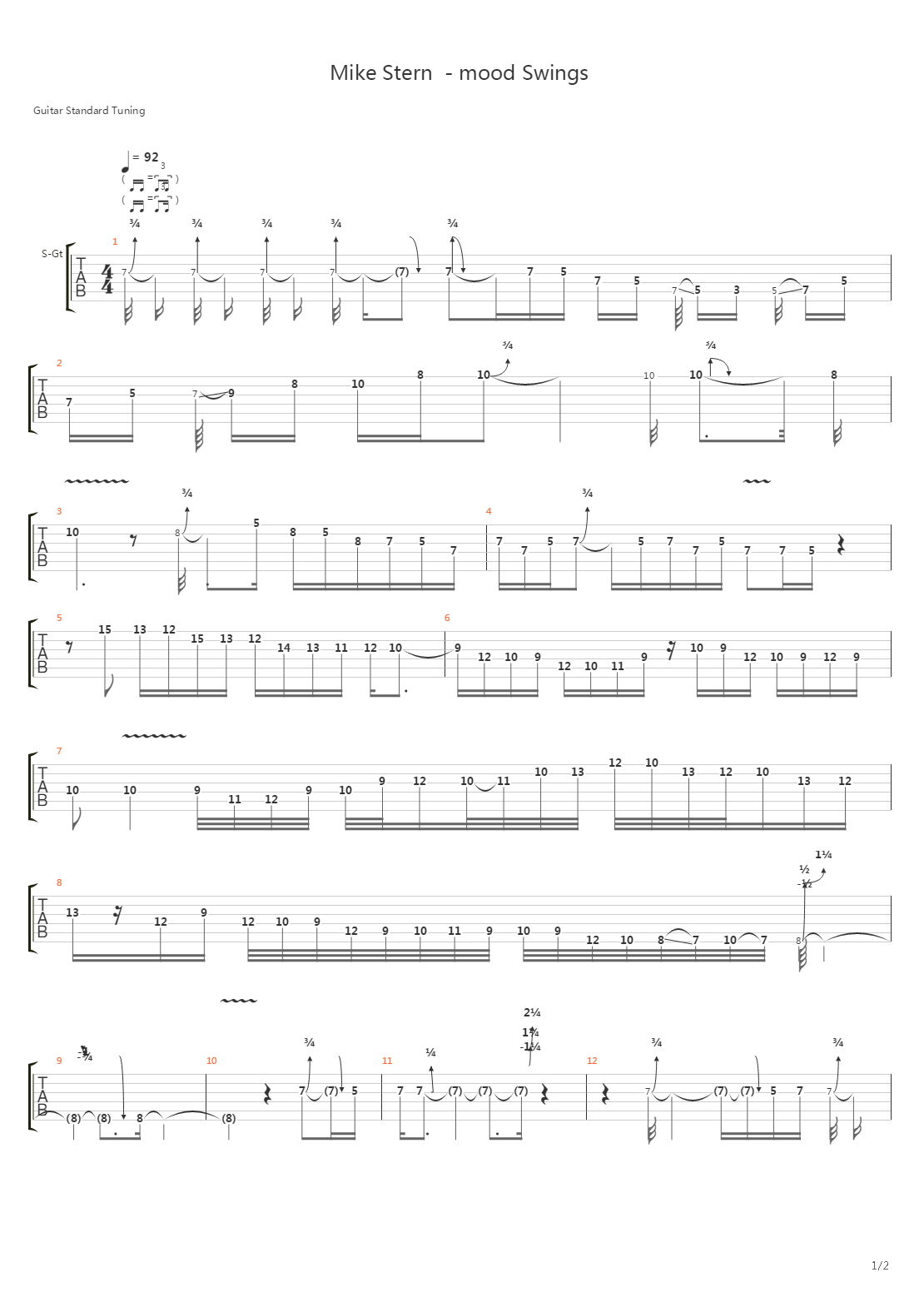Mood Swings吉他谱