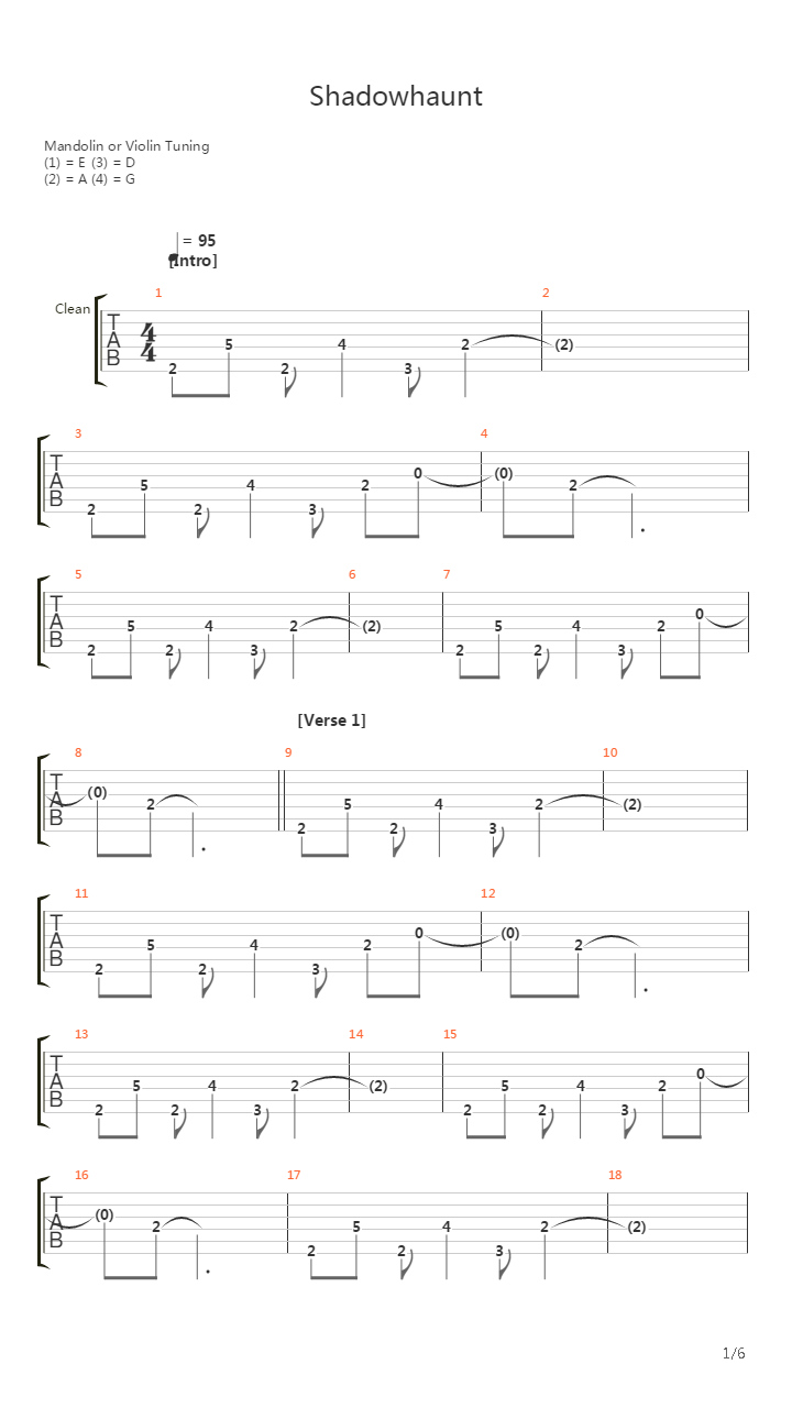 Shadowhaunt吉他谱