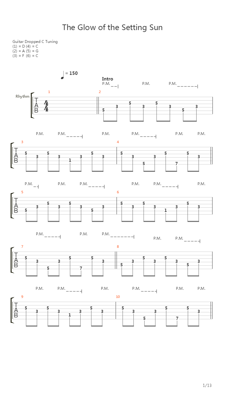The Glow Of The Setting Sun吉他谱