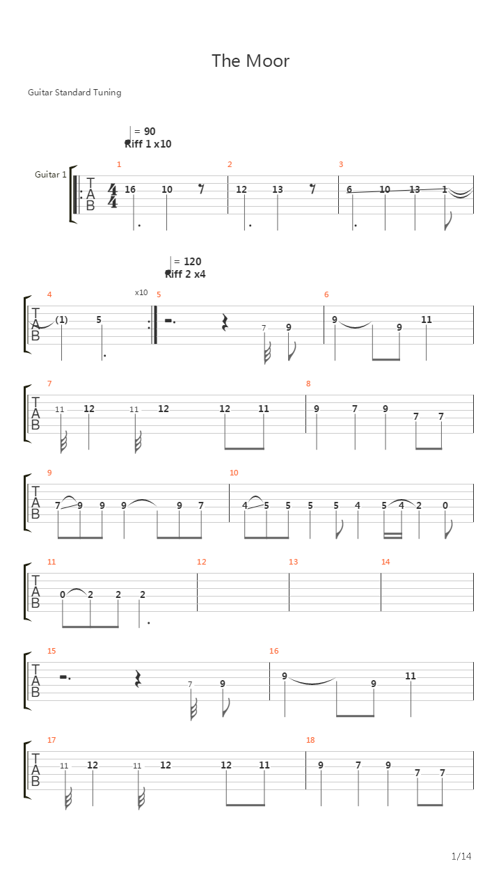 The Moor吉他谱