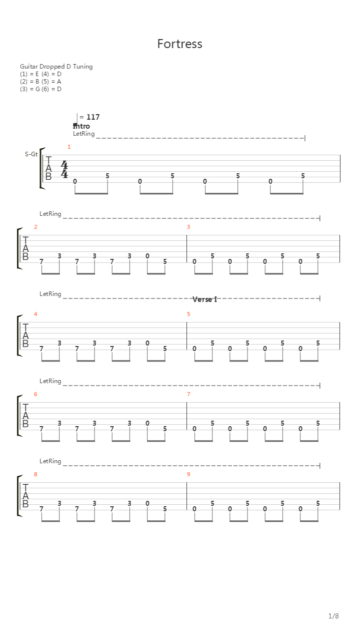 Fortress吉他谱