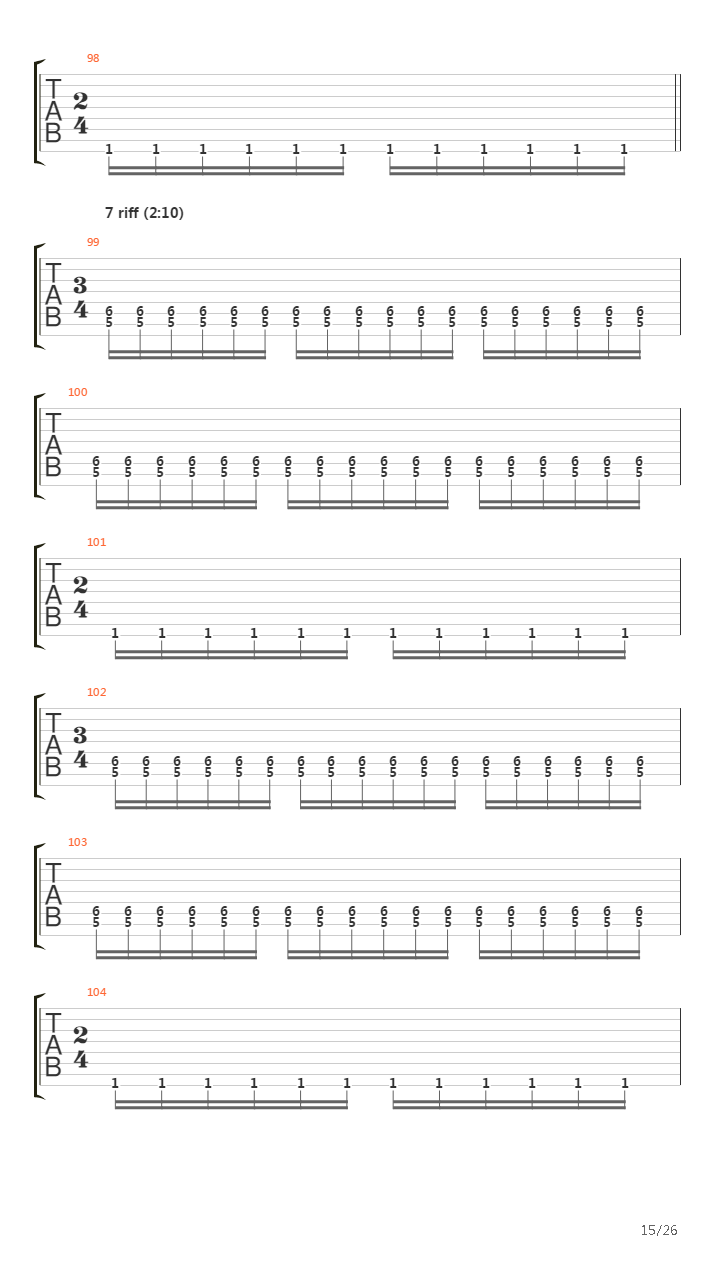 The Back Wards吉他谱