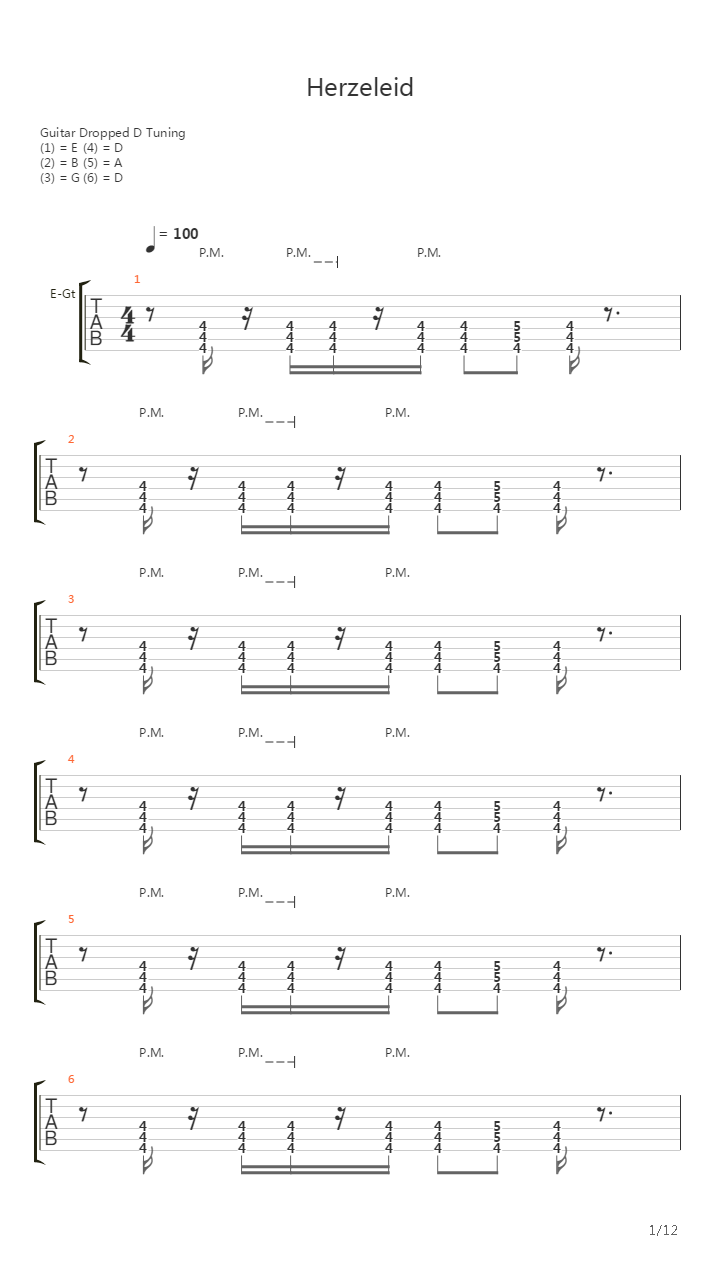 Herzeleidc 4吉他谱