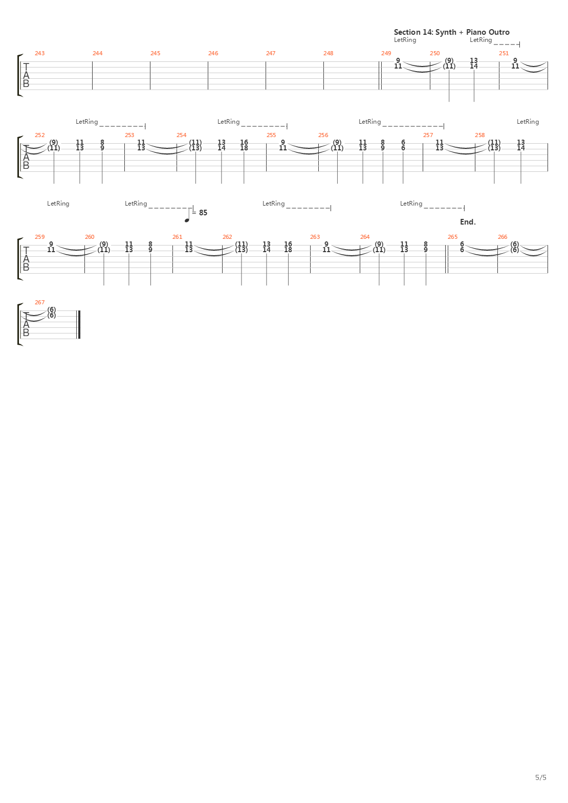 Trails Of The Earth吉他谱