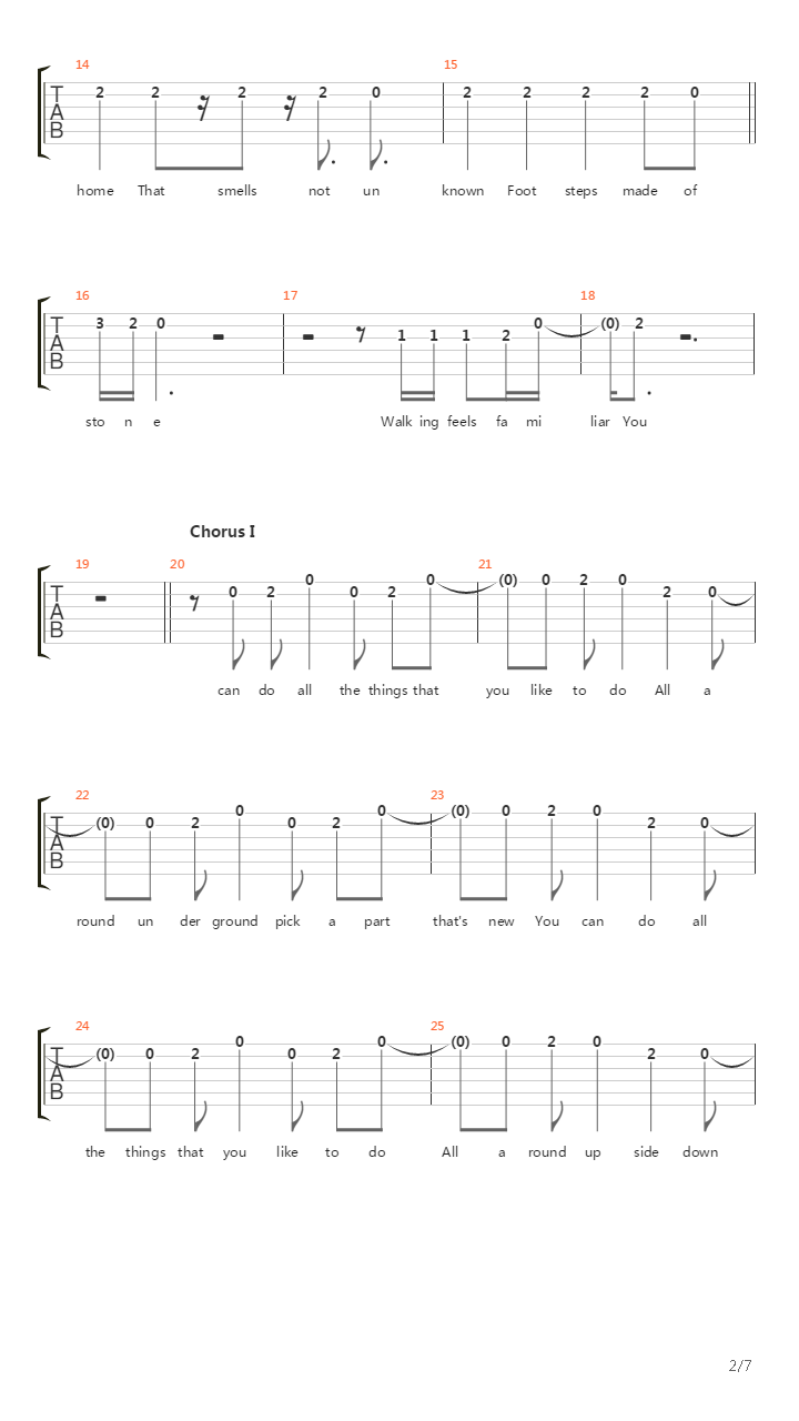 Pick A Part Thats New吉他谱