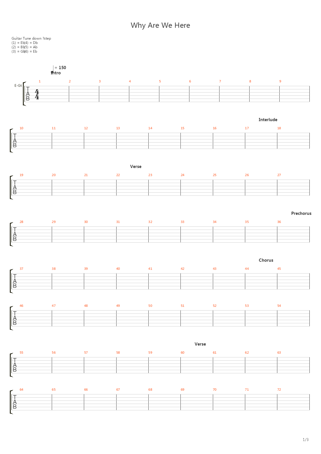 Why Are We Here吉他谱