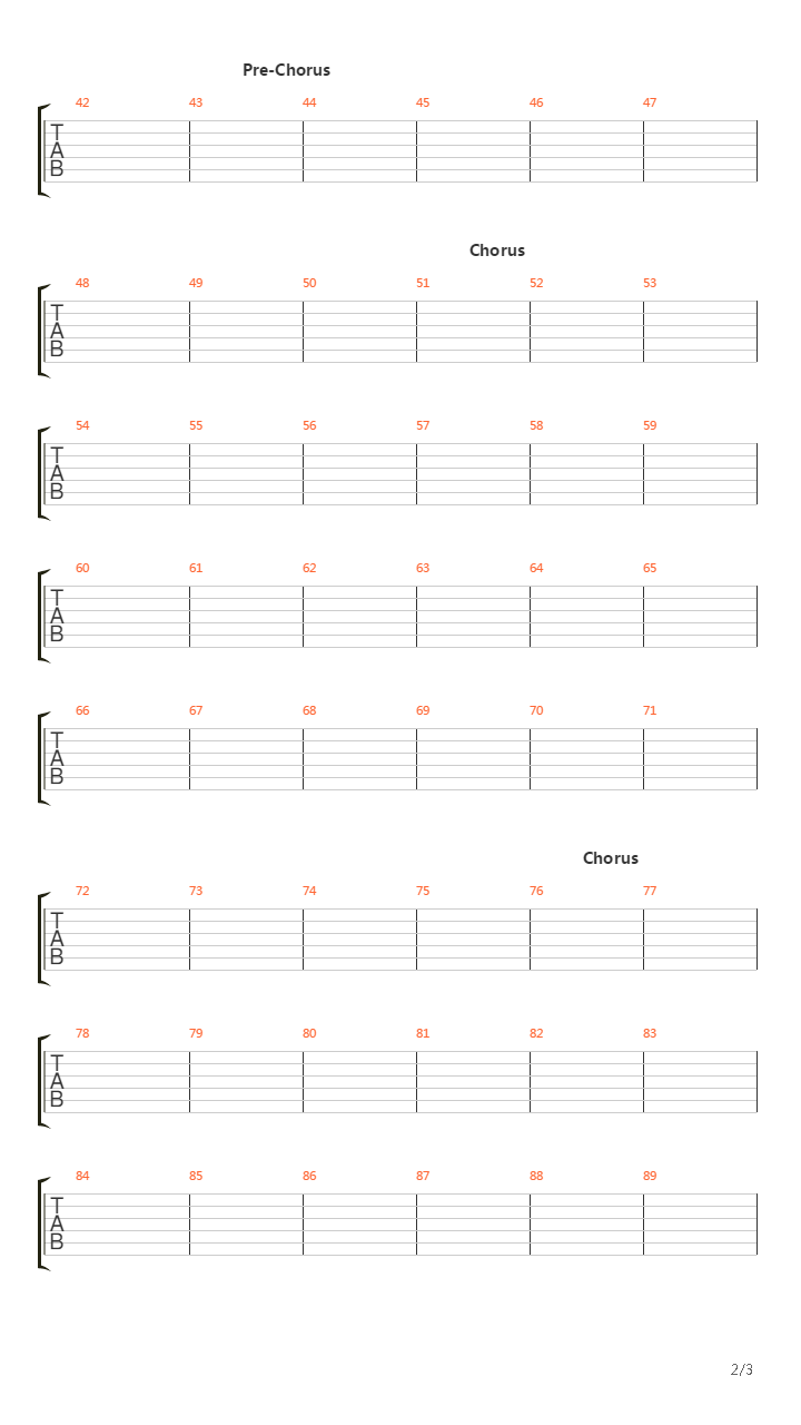 Down吉他谱