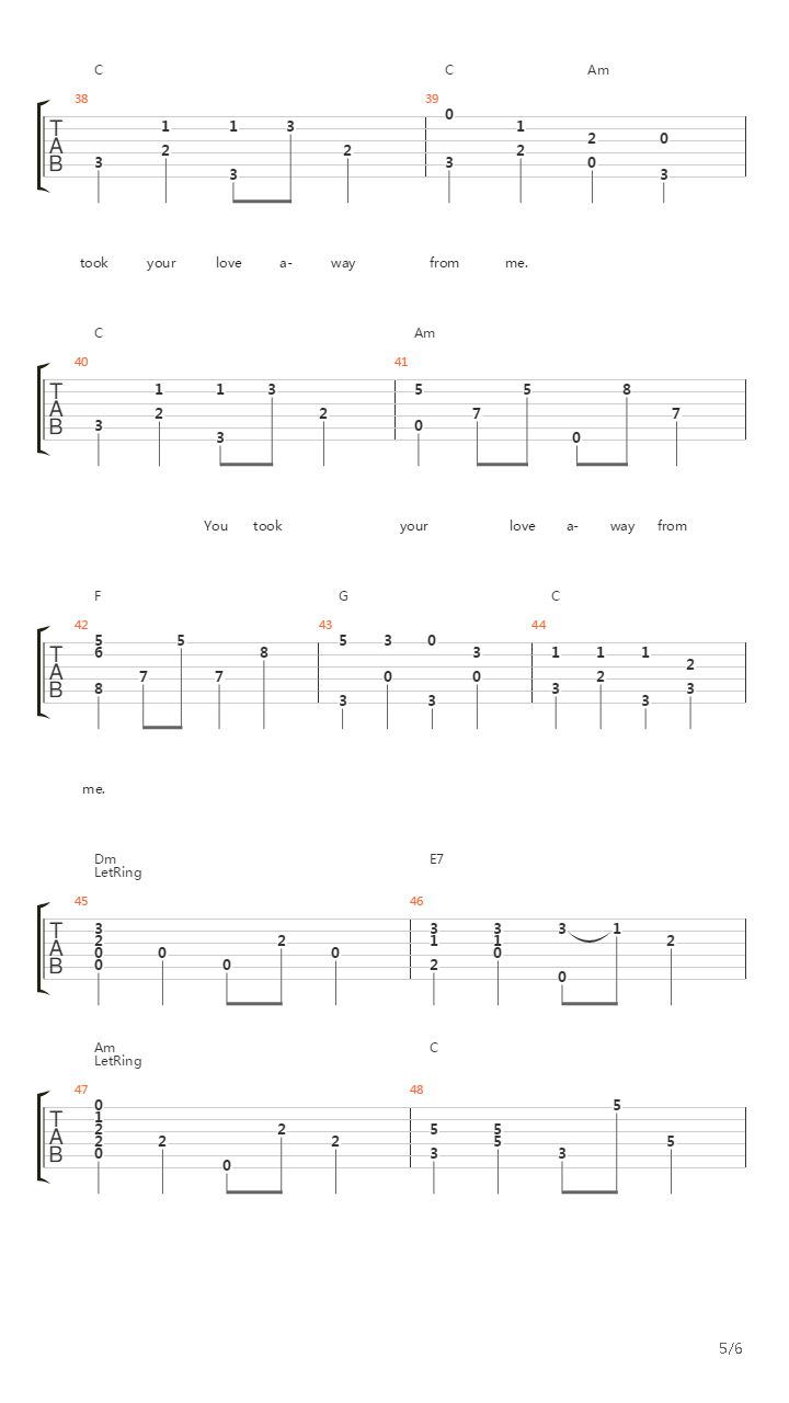 Sukiyaki吉他谱