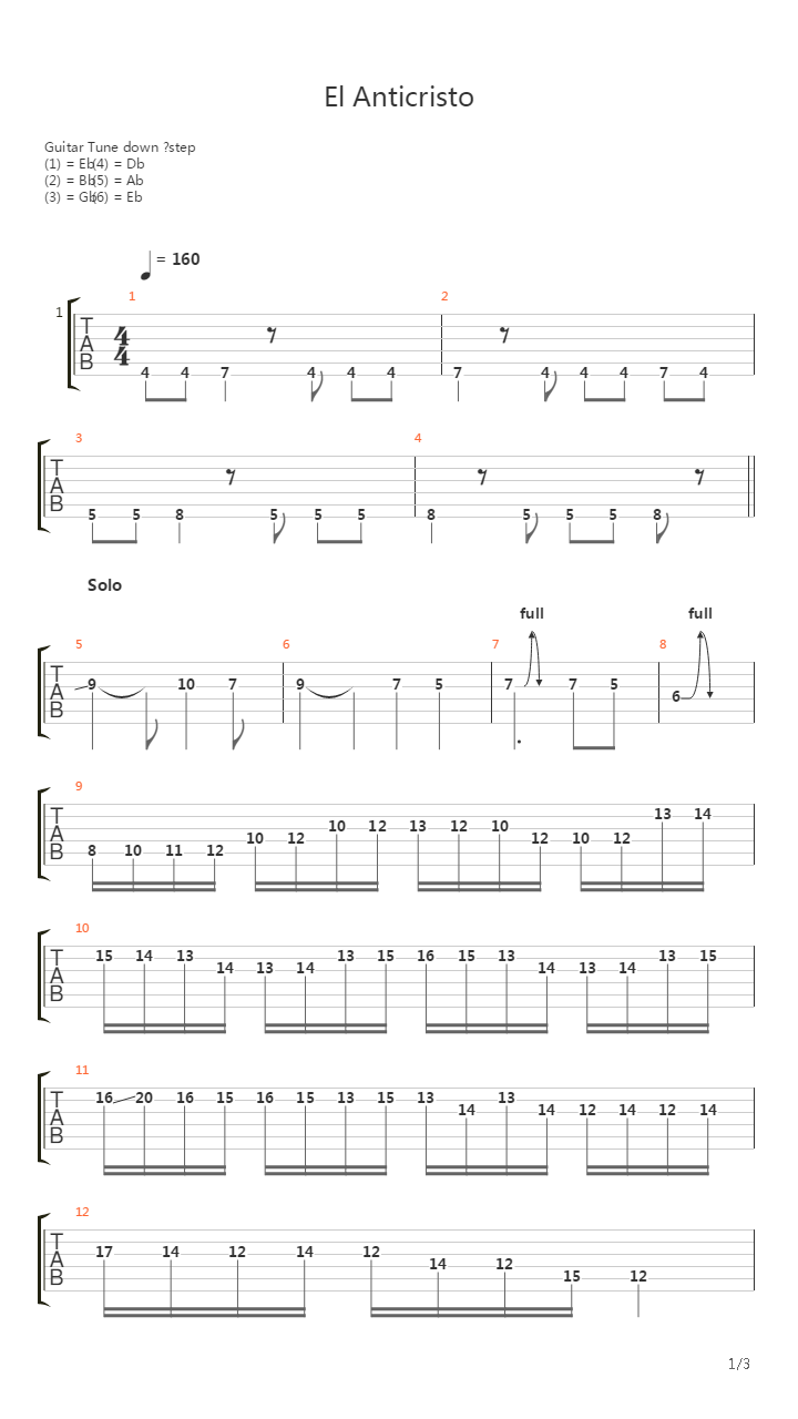 El Anticristo吉他谱