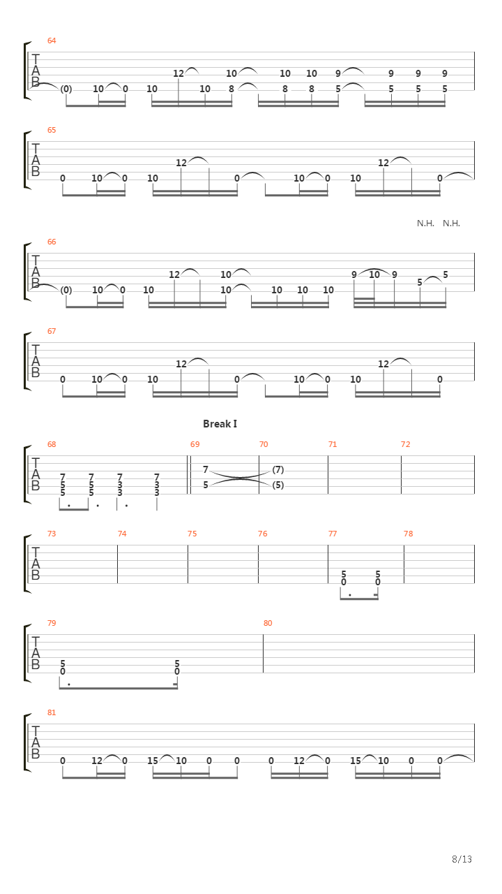 Zero Temperance吉他谱