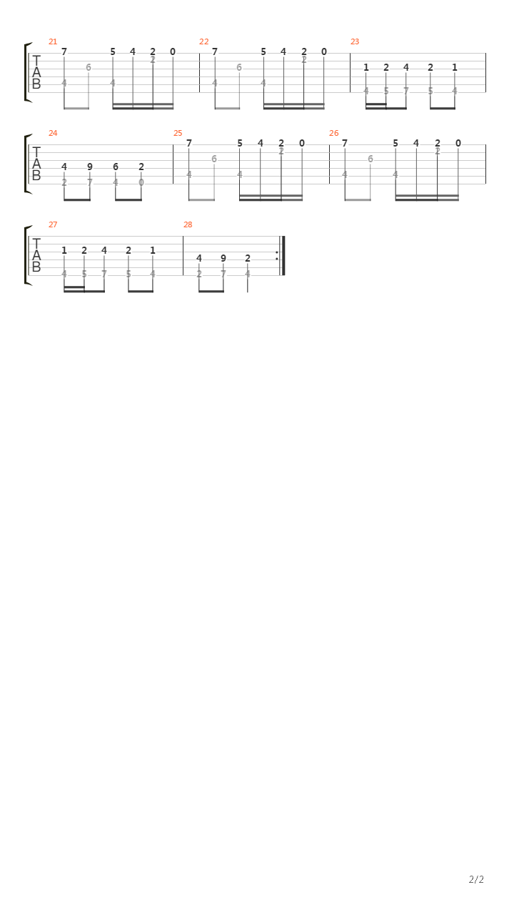 风笛舞曲吉他谱