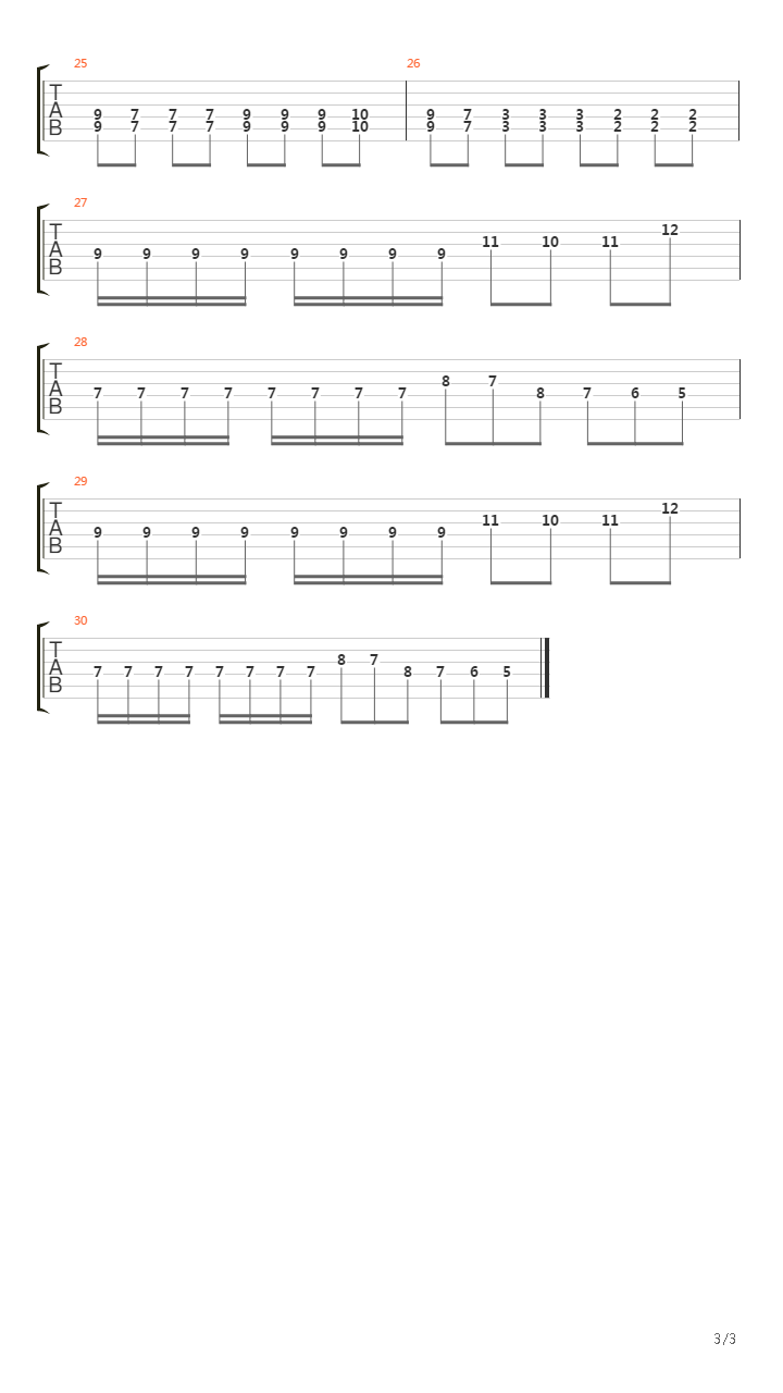 UxFxAx吉他谱