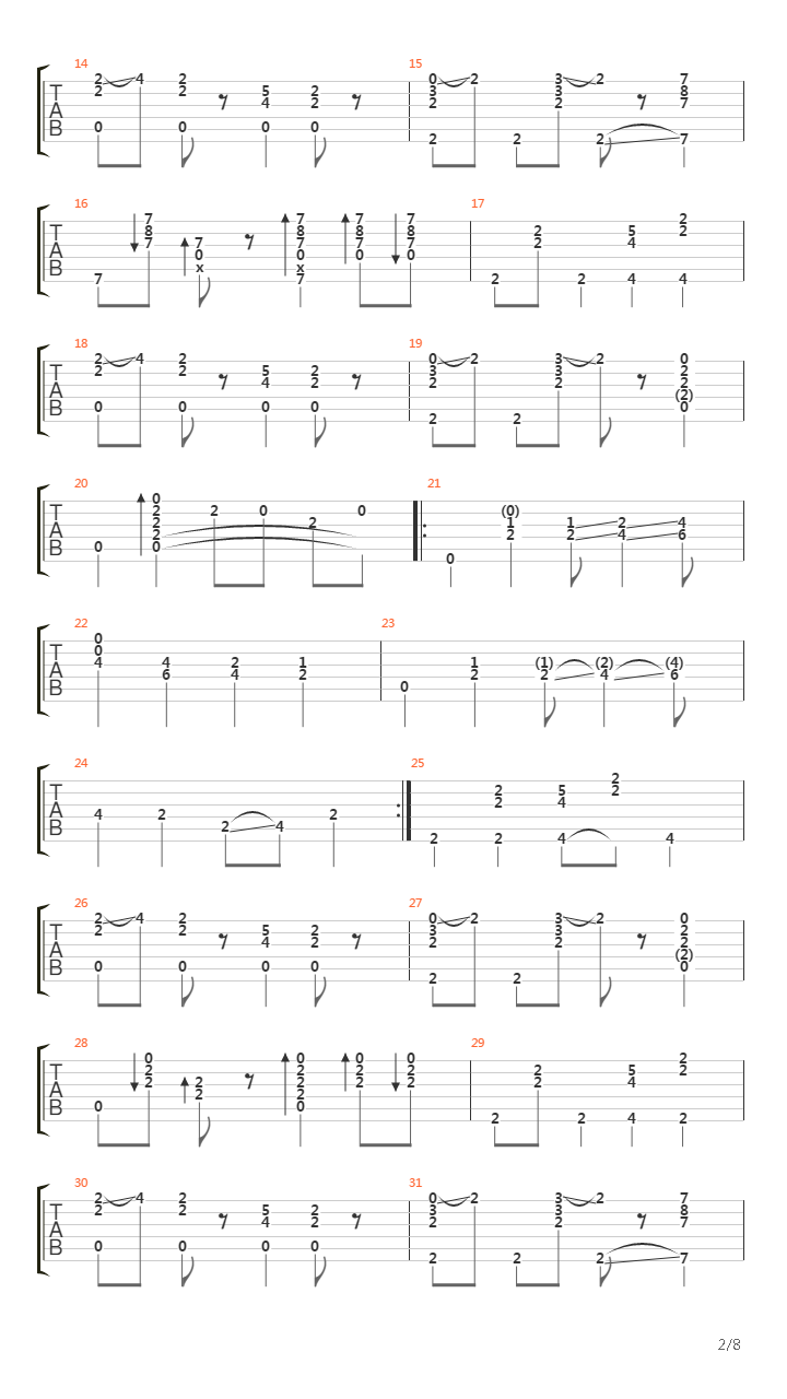 Hope Street (完整)吉他谱