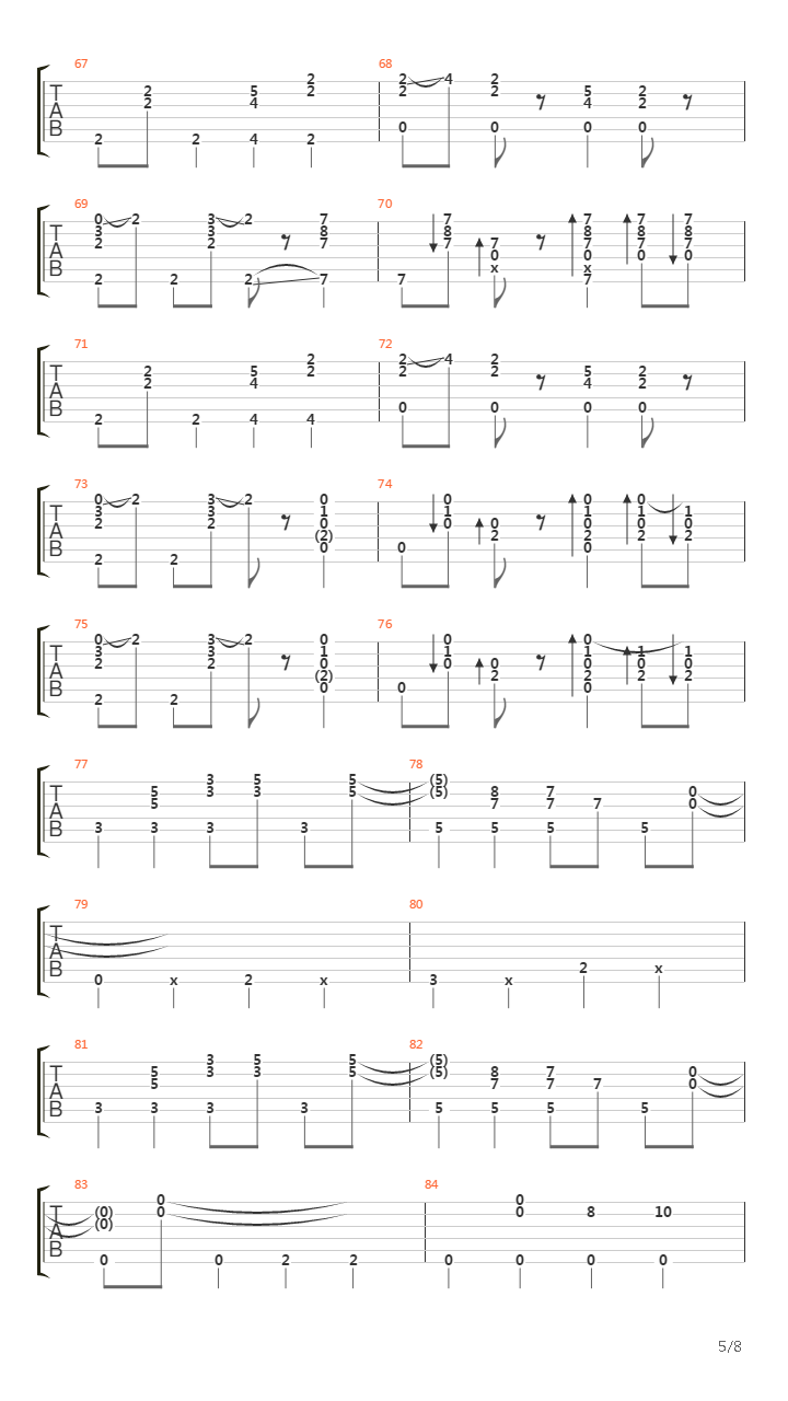 Hope Street (完整)吉他谱