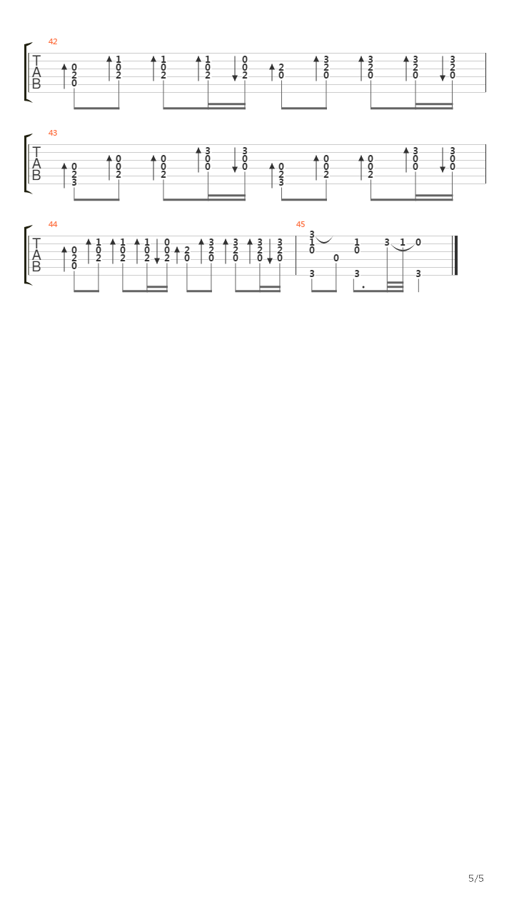 时光路口（改编by cBm）吉他谱
