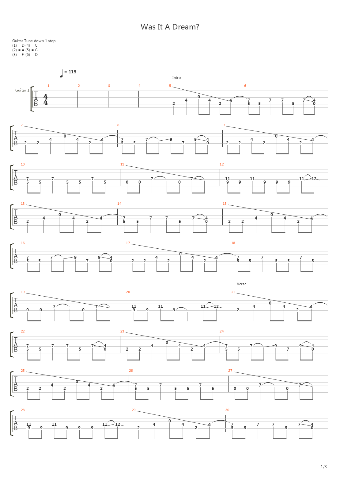 Was It A Dream吉他谱
