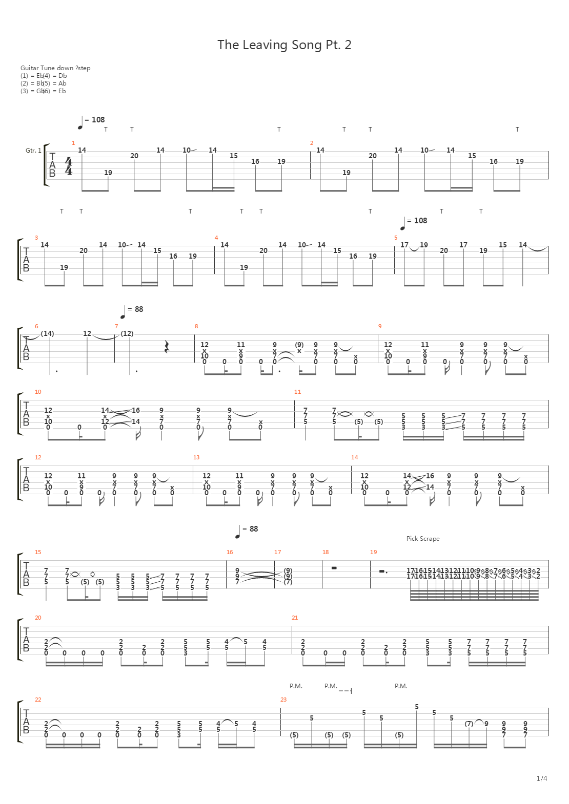 The Leaving Song Pt 2吉他谱