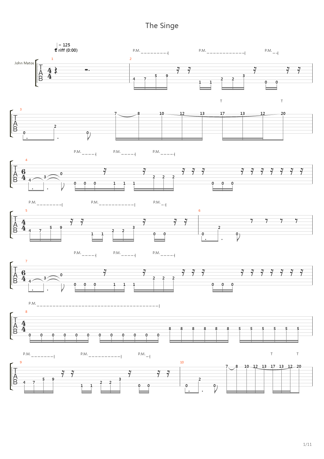 The Singe吉他谱