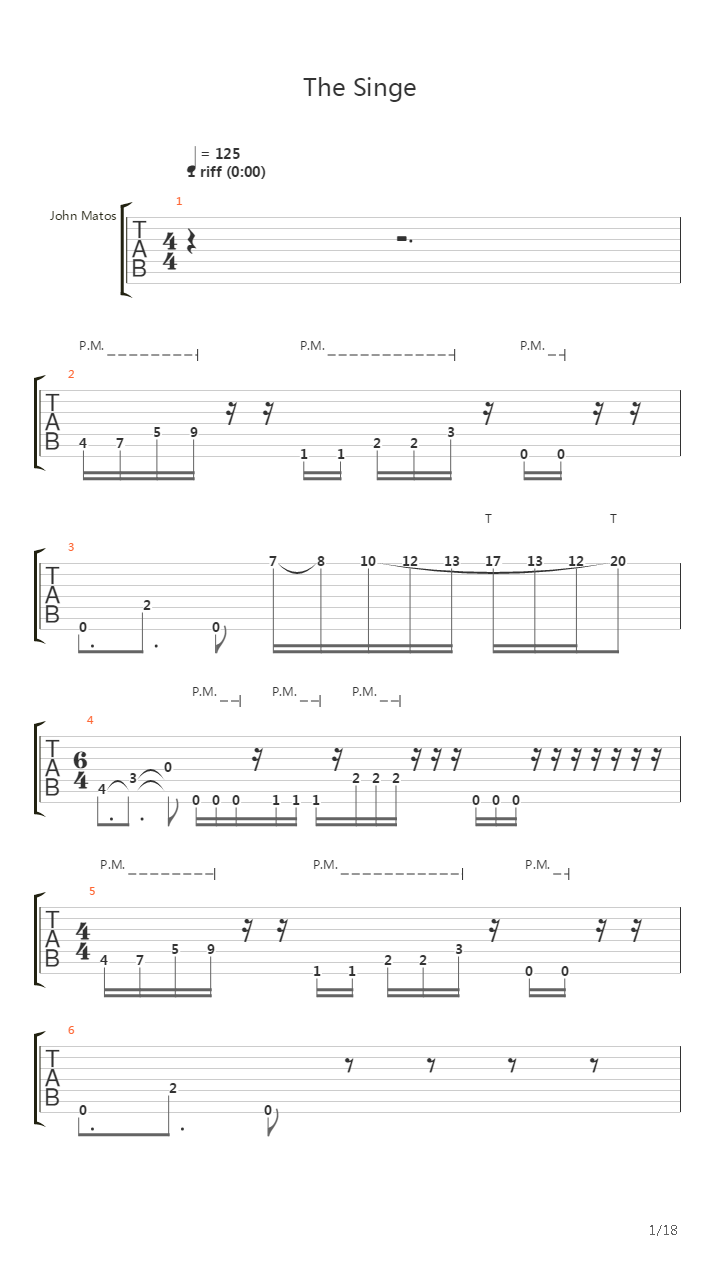The Singe吉他谱