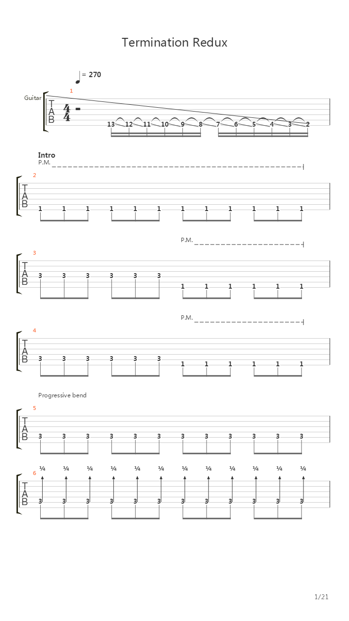 Termination Redux吉他谱