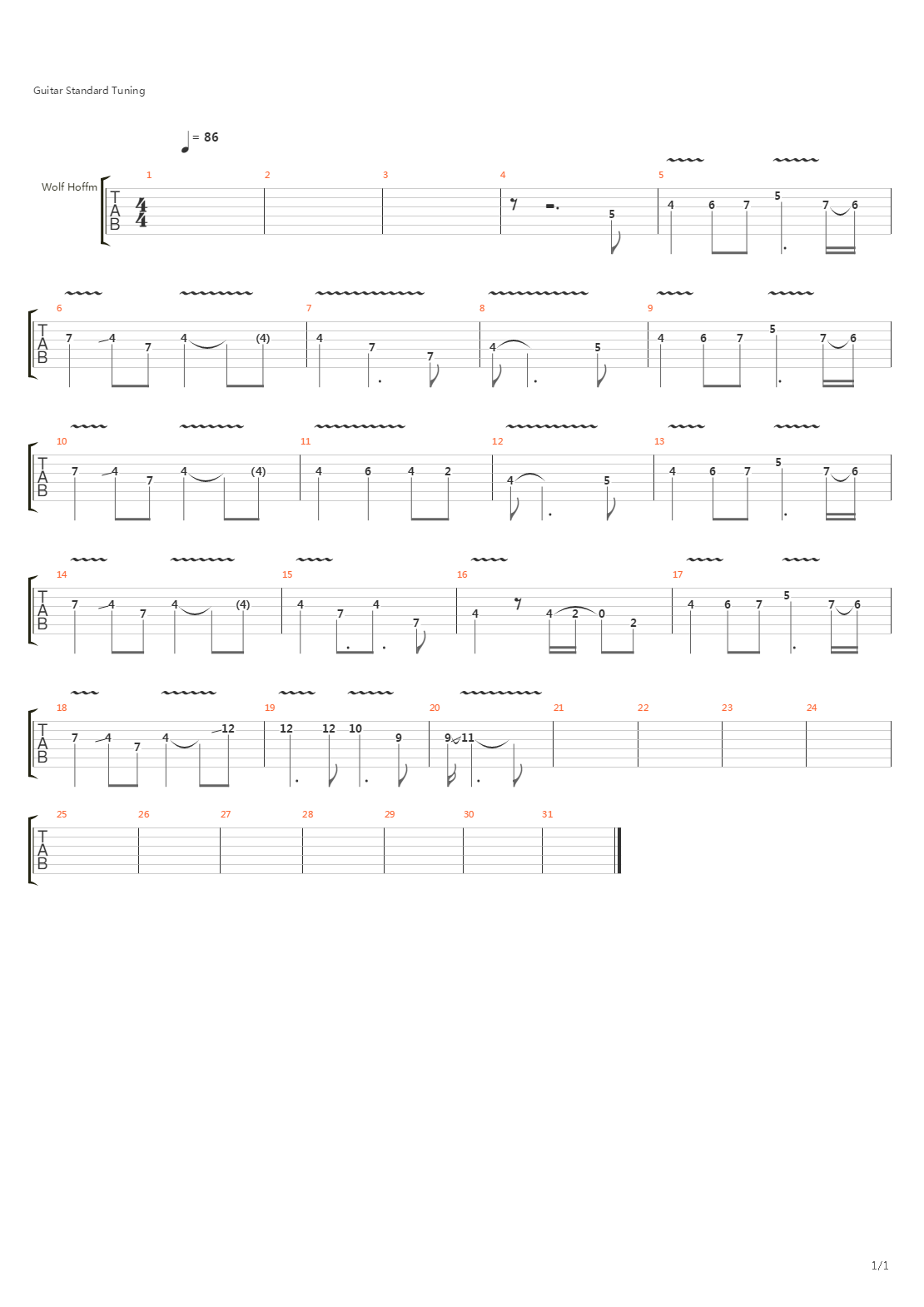 The Galley吉他谱