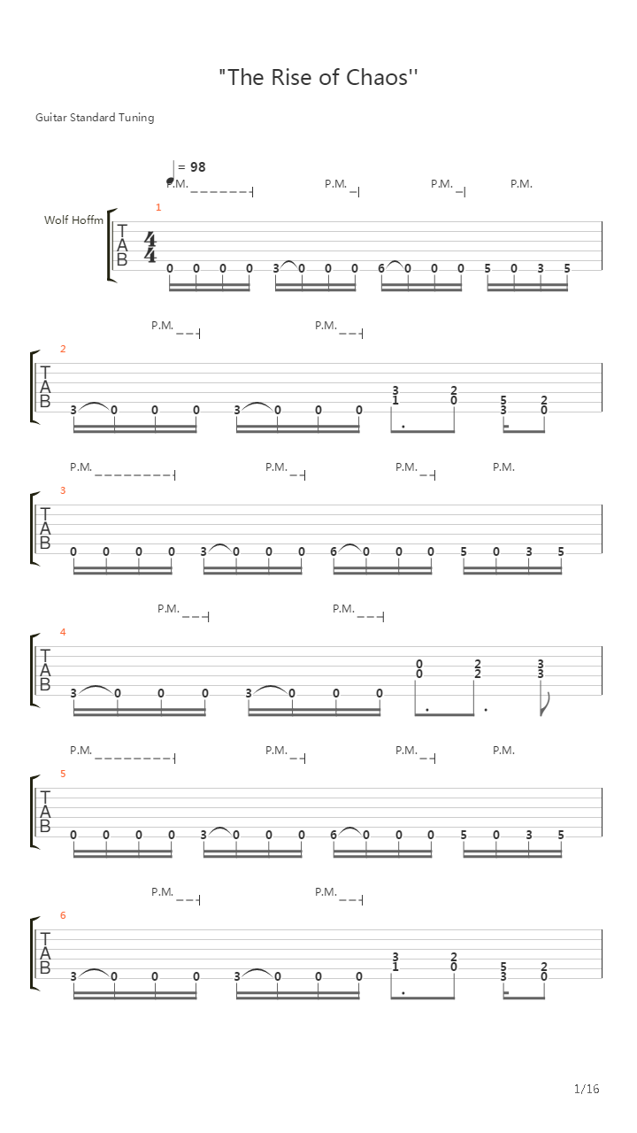 The Rise Of Chaos吉他谱