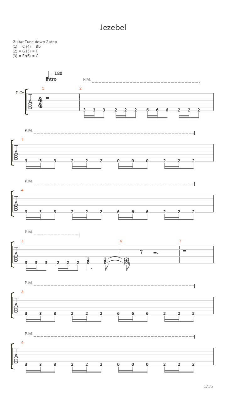 Jezebel吉他谱