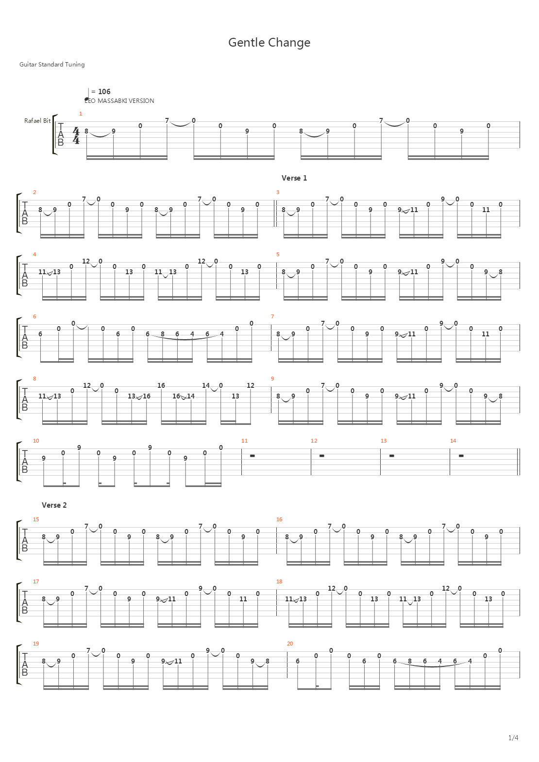 Gentle Change吉他谱
