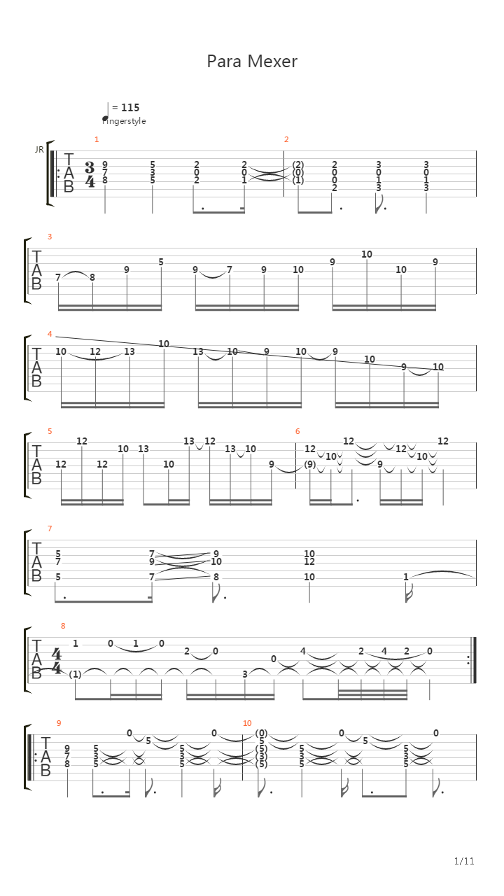 Para Mexer吉他谱