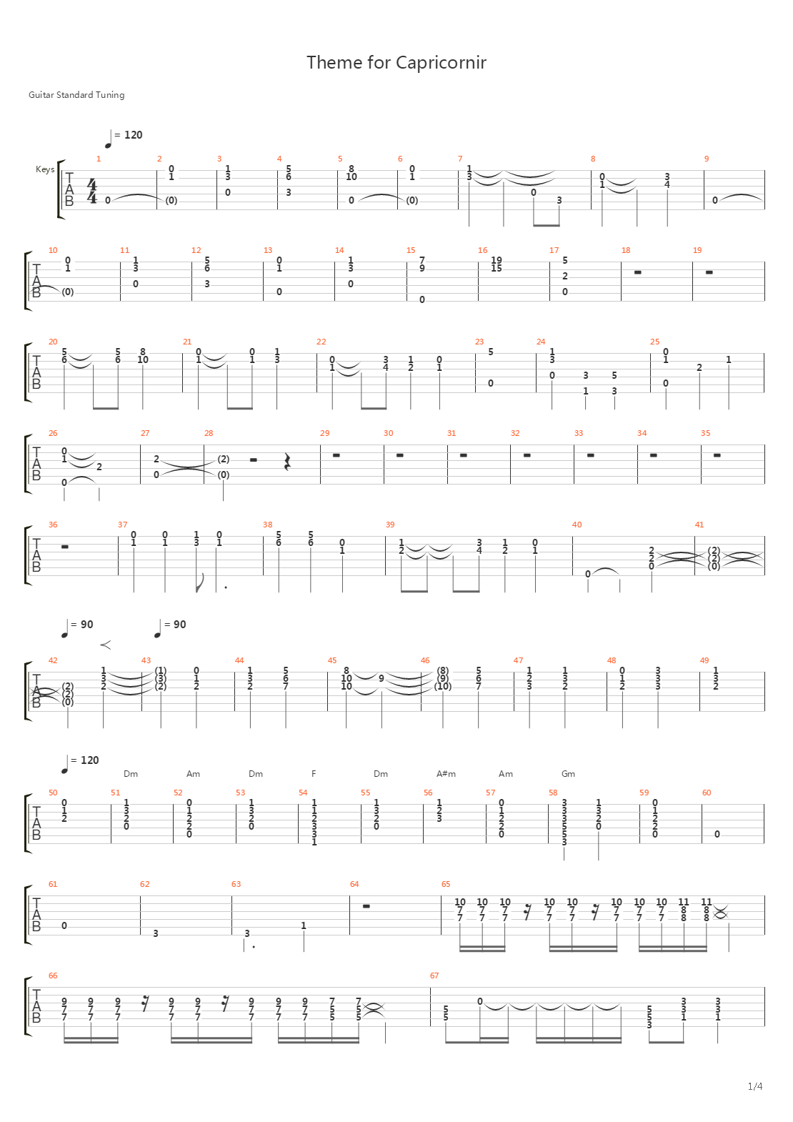 Theme For Capricornir吉他谱