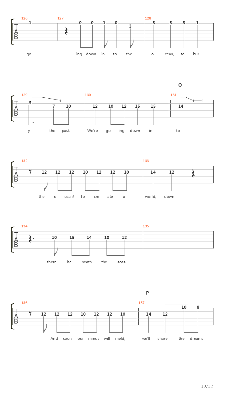 Into The Ocean吉他谱