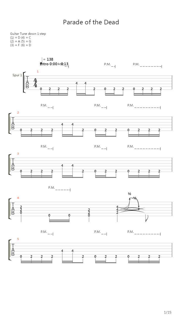 Parade Of The Dead吉他谱