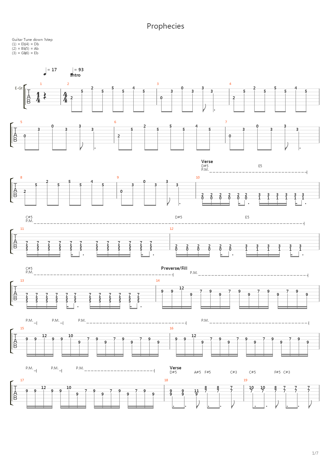 Prophecies吉他谱