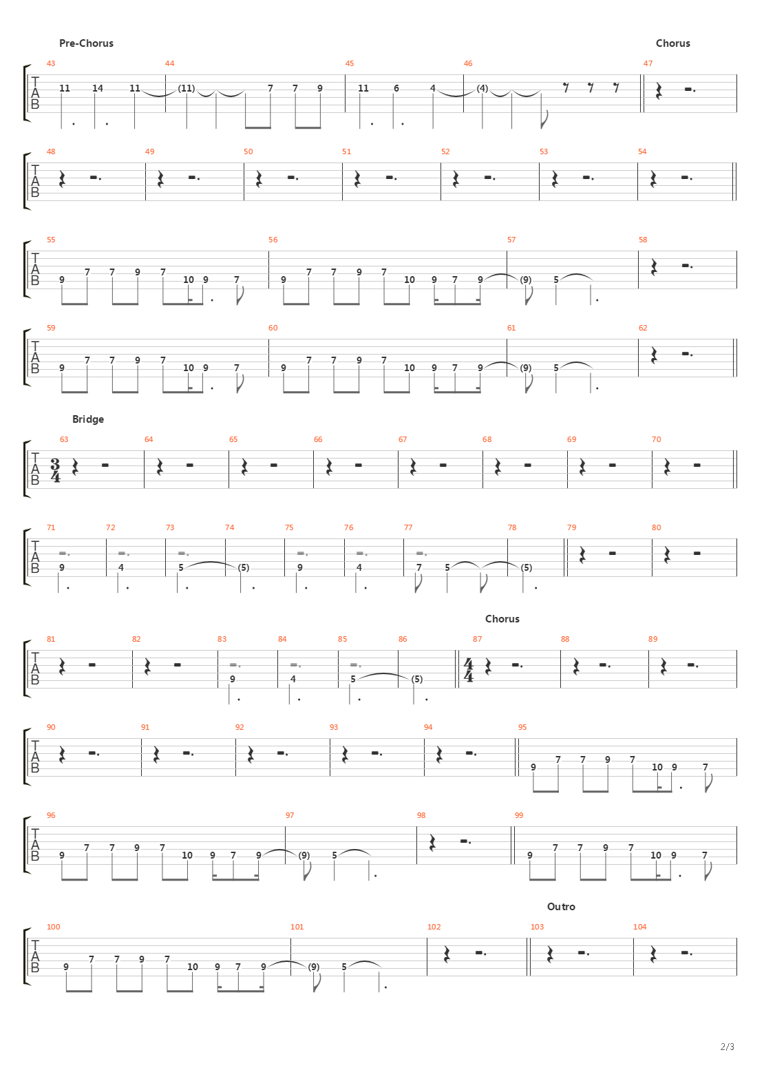 Last Train Home吉他谱