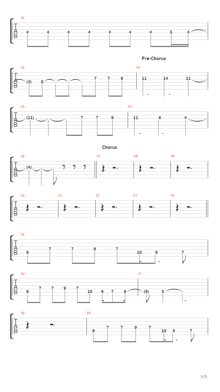 Last Train Home吉他谱