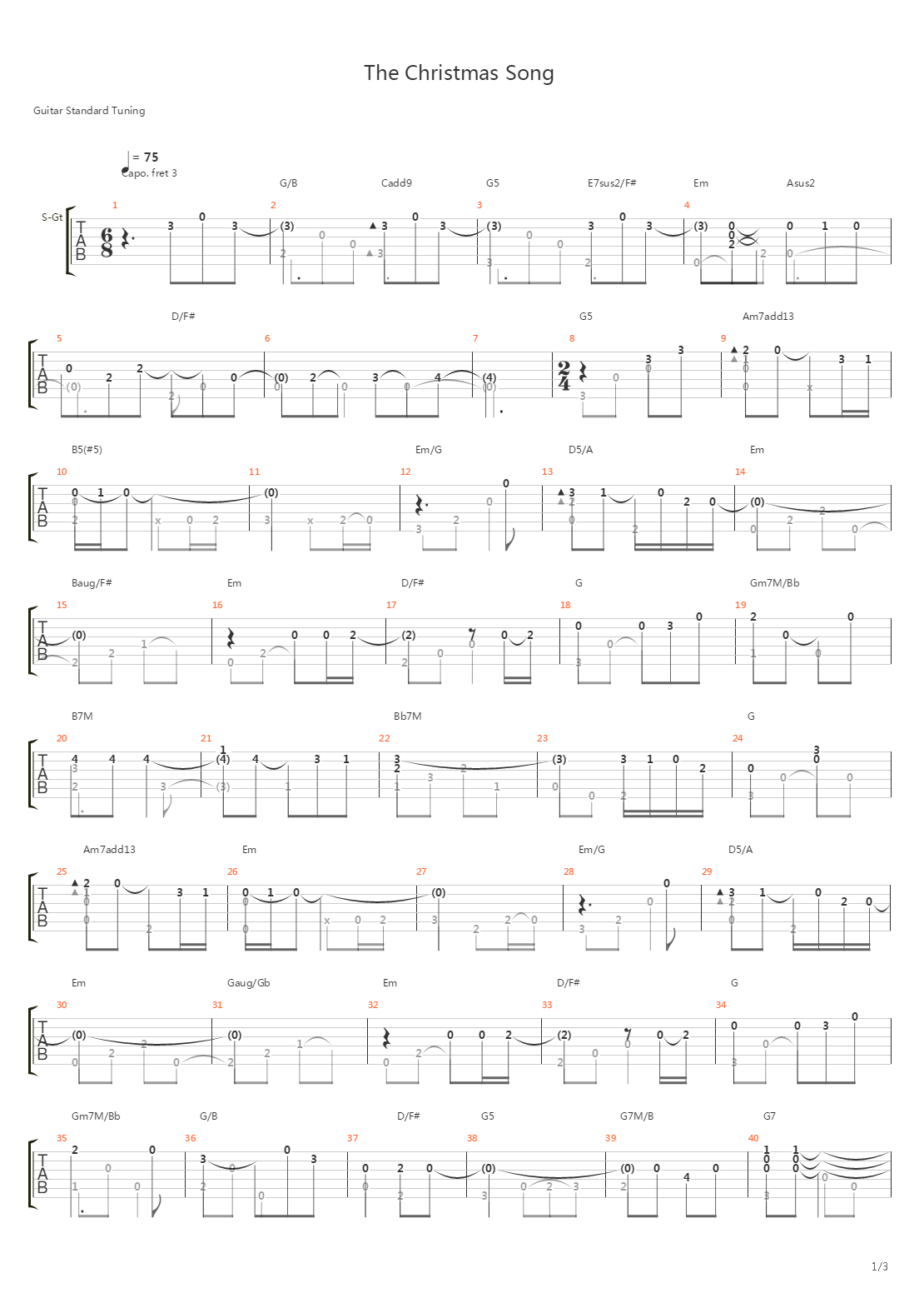 The Christmas Song吉他谱