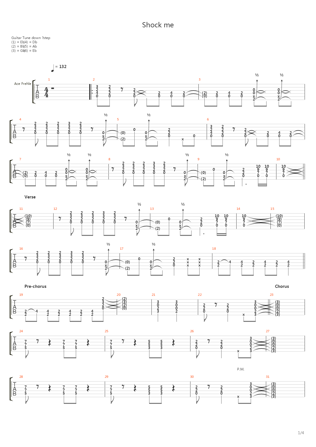 Shock Me吉他谱
