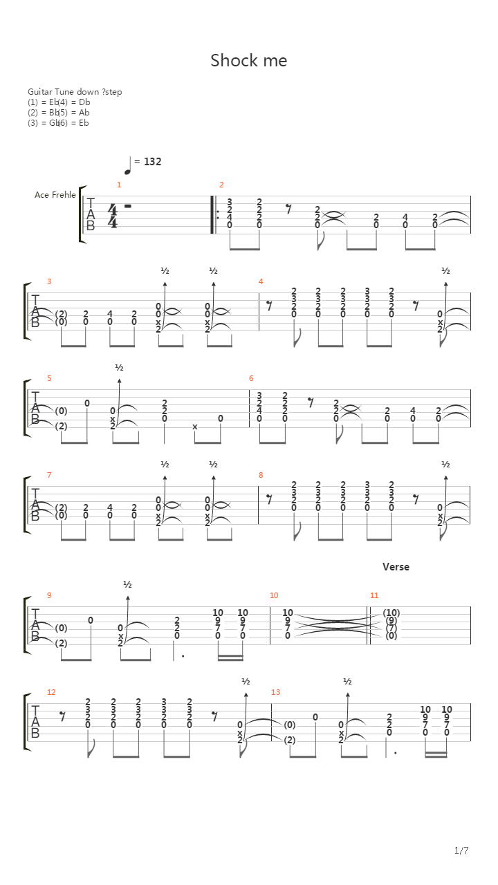 Shock Me吉他谱