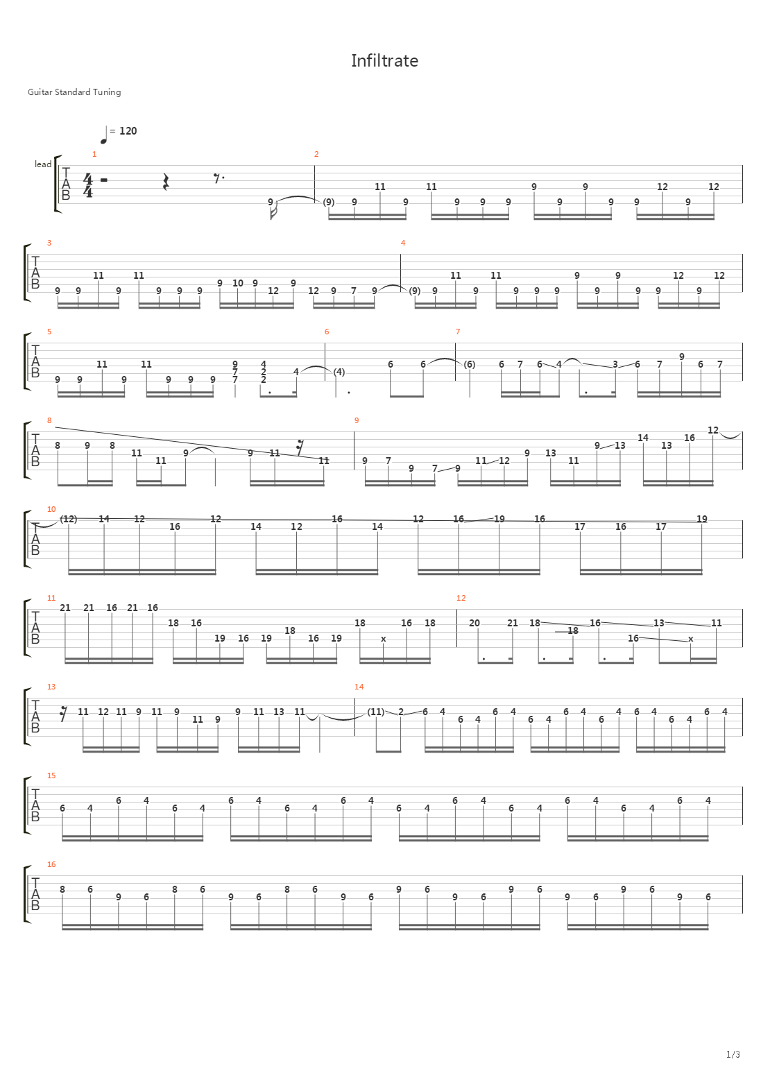 Infiltrate The System吉他谱