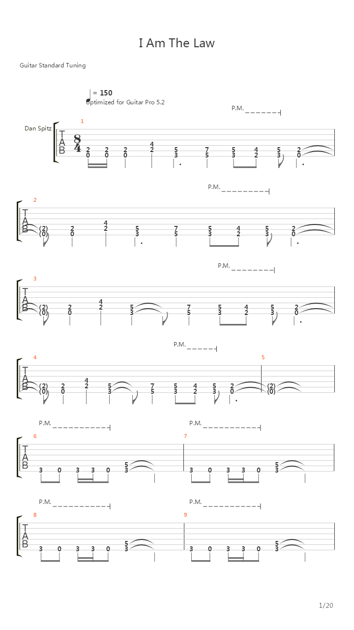 I Am The Law吉他谱