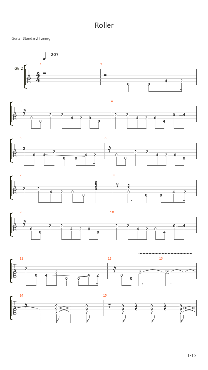 Roller吉他谱