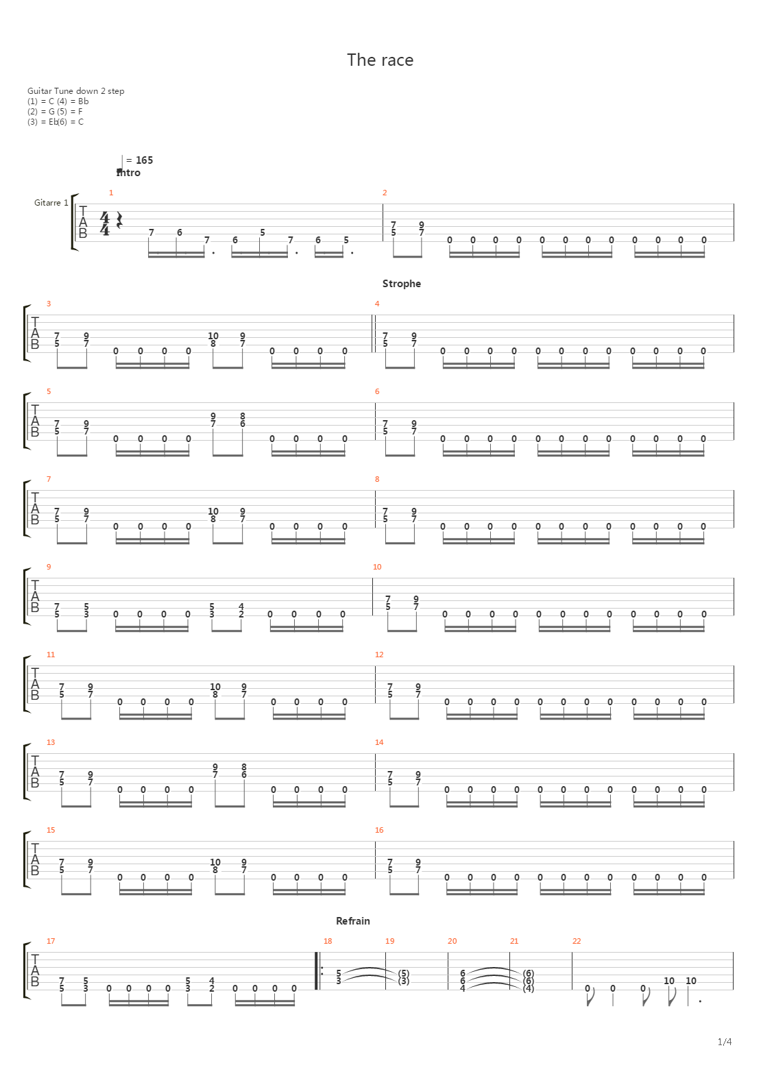 The Race吉他谱